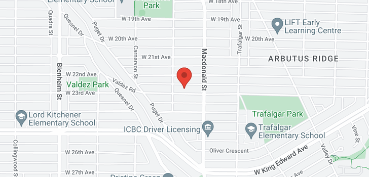 map of 2863 W 23RD AVENUE
